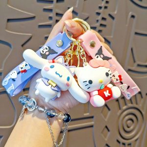 Cho Sanrio Dễ Thương Cho Kuromi <span class=keywords><strong>3D</strong></span> Silicone Keychain Mới Phim Hoạt Hình Ba Lô Mặt Dây Chuyền Cho Xe Nhỏ Món Quà Móc Chìa Khóa Chủ Cao Su Móc Khóa - Product Image 3