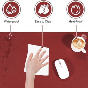 Tapis de bureau et tapis de souris en cuir PU double face avec logo personnalisé - Protection de bureau de jeu de grande taille avec option de taille personnalisée - Product Image 5