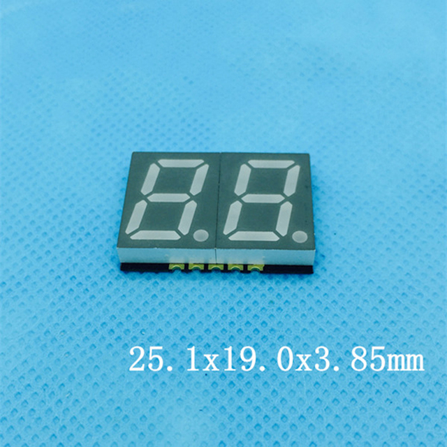 #46139 LED 7-segment 0.56' SMD 2 digit display red common cathode