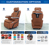 Siège de capitaine inclinable électrique en cuir matelassé diamant avec appui-tête, accoudoir et repose-jambes pour Toyota Alphard