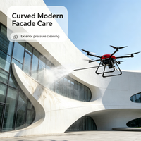 Dron Inteligente con GPS para Limpieza de Ventanas, Autónomo, de Alta Resistencia, para Limpieza de Fachadas de Edificios Altos, Limpieza Exterior de Ventanas, UAV Industrial