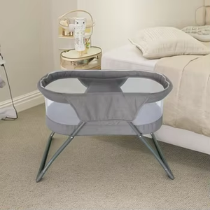 Columpio de bebé gris plegable y Cunas <span class=keywords><strong>Para</strong></span> Bebes <span class=keywords><strong>para</strong></span> recién nacidos con marco de hierro <span class=keywords><strong>para</strong></span> uso en dormitorio y sala de estar - Product Image 6