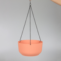 Panier suspendu en résine plastique Durable, prix d'usine, Pots de fleurs ronds et jardinières pour décoration murale jardin