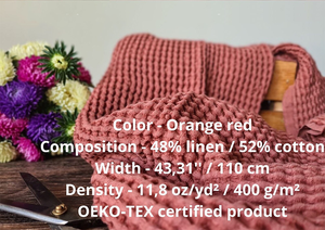 <span class=keywords><strong>Tissu</strong></span> en coton <span class=keywords><strong>lin</strong></span> gaufré écologique et biologique, grammage lourd 400 g/m², respirant, pour peignoir, serviette, couverture, pour filles, vendu <span class=keywords><strong>au</strong></span> mètre - Product Image 2