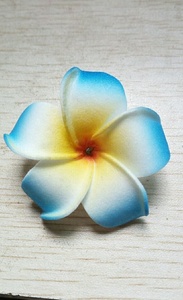 Têtes de fleurs artificielles en mousse Plumeria, Frangipanier, pour DIY, bandeaux, couronnes, décorations de fête hawaïenne, mariage - Product Image 3