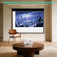 Projecteur intelligent LCD A300, prix d'usine, Android 14, H723, WiFi, BT, 1080P, 400 ANSI, 8K, mise en miroir sans fil de l'écran, projecteur de cinéma maison