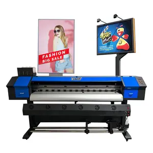 Impresora de inyección de tinta portátil, máquina de impresión de valor de 1,6 m/1,8 m, precio barato, dx6 head xp600 eco solvente