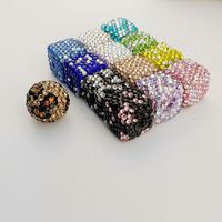 Perles d'argile carrées pour bijoux Cube perles d'argile polymère strass pour la fabrication de stylos bricolage