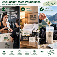 Protéine d'Amande en Sachet Individuel 30g – Poudre Protéinée Végétale Végane pour la Salle de Sport, l'Hôtel, les Voyages – Pour Propriétaires de Marques et Distributeurs