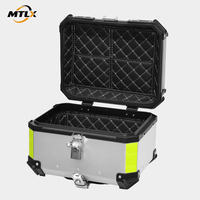 Boîte à bagages arrière portable 36L en aluminium pour moto, avec protection anti-collision des coins, installation simple, idéale pour la livraison quotidienne - Vente chaude