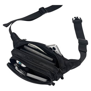 Riñonera Grande Esencial para Viajes, Bolso Cruzado para Mujer y Hombre con 5 Bolsillos con Cremallera y Correa Ajustable - Product Image 6