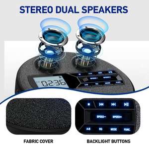 Reproductor de CD Portátil con Bluetooth y Altavoces Dobles, Máquina de Aprendizaje de Idiomas, Compatible con MP3, Puerto USB/AUX, Pantalla LCD - Product Image 5