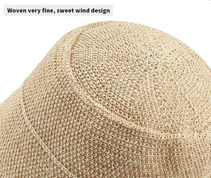 Chapeau Bob à Large Bord Tendance Personnalisable avec Logo pour Femme – Respirant, Coupe-Vent, Protection Solaire, Pliable – Idéal Cadeau de Vacances – Chapeau de Paille - Product Image 6