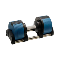 Ensemble d'haltères réglables commerciaux - Revêtement en caoutchouc - Fonte de fer avec intercalaires de 2 kg - Options 24 kg/32 kg/40 kg - Poignées antidérapantes confortables