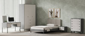 โครงเตียงแฝดสวยงามสำหรับเด็ก<span class=keywords><strong>เฟอร์นิเจอร์</strong></span>ห้องนอนไม้เมลามีนสำหรับเตียงเด็กใช้ในบ้าน - Product Image 6