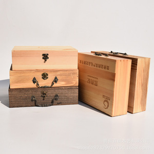 Caja de madera para Cordyceps Sinensis, rectangular, con cierre de pino, para regalo o artesanía, 6 pulgadas de alto, con tapa abatible y asa. - Product Image 4