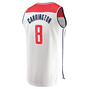 Homens de Washington # Camisa de Basquete 8 Carlton Carrington Bordada Respirável de Secagem Rápida para o Verão com Logos Costurados - Product Image 3