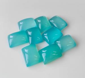 พลอยแคลเซโดนีธรรมชาติทรงสี่เหลี่ยมผืนผ้าขนาด 3x5 มม.-20x30 มม. แบบหลังแบน สำหรับทำเครื่องประดับ ขายส่ง - Product Image 1