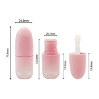 Haute Qualité 5ml Personnalisé rose Brillant À Lèvres Tube Vide Bullet Mini Huile À Lèvres Bouteille En Verre Maquillage Emballage Liquide Rouge À Lèvres Conteneur