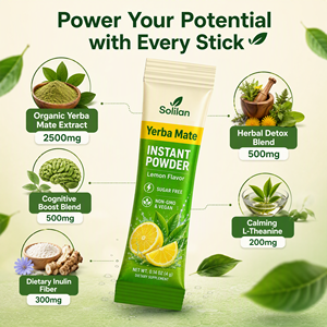 Poudre de thé Yerba Mate Solilan OEM/ODM avec <span class=keywords><strong>Inuline</strong></span>, L-Théanine, sans sucre, favorise un métabolisme sain, stimule la <span class=keywords><strong>santé</strong></span> - Product Image 4
