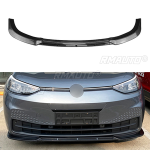Glossy Black/Carbon Look Front Bumper Lip Spoiler Diffuser Splitters Body Kit Aprons Cover Guard Trim for Volkswagen ID.3 2019+ - Product Image 1