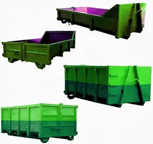 customized garbage sorting and classification and cargoes s transhipment dumpster hook lift bin metal turnover box