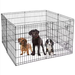 Valla plegable para mascotas al aire libre, bolígrafo de ejercicio para perros, corralito de hierro de Metal para perros, para entrenamiento de cachorros, puerta de patio, Bar, jaula para perros en casa, seguridad en el jardín - Product Image 6