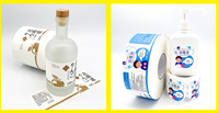 Autocollants personnalisés en PVC/PET/papier, impression de logo, adhésif permanent, imperméable, écologique, autocollant d'emballage UV, rouleau d'étiquettes
