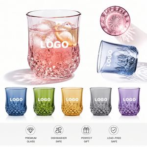 Gobelets en plastique incassables de 250 ml à coupe diamant |   Gobelets multicolores à facettes pour fêtes et restaurants, vente en gros - Product Image 5