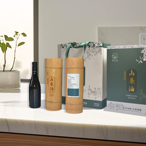 Bamboo Camellia Oil Packaging Gift Box Set With Bamboo Lid For Edible Oil Storage And Gifting - Product Image 2