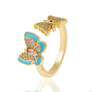 Anello a Farfalla Regolabile per Donne, Anello Aperto Trendy, Gioiello da Dito alla Moda - Product Image 3