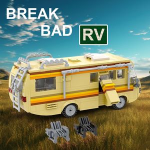 Jouet de construction créatif, modèle de voiture RV <span class=keywords><strong>Breaking</strong></span> <span class=keywords><strong>Bad</strong></span> Drug Lab, ornement éducatif transfrontalier en blocs de construction - Product Image 2