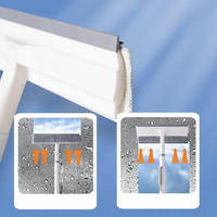 Jesun 3-en-1 Nettoyeur de vitres écologique avec raclette en microfibre, tête en PP et aluminium, pulvérisateur et essuie-glace pour fenêtres