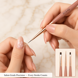Ensemble de 10 pinceaux à ongles en bois peints sur mesure, formes multi-pointes pour vernis gel, outils de manucure OEM - Product Image 4