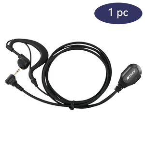 Auricular con micrófono PTT y conector de 2.5mm en forma de G de ETMY para radios portátiles Talkabou T100 T260 T465 T600 Retevis RT22 - Product Image 4
