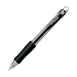 Crayon mécanique Uni Shalaku M5 100 0,5 mm, corps transparent, grip en caoutchouc souple, pour étudiants, écriture, Japon, unisexe - Product Image 1