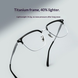 Baisifen Montura de Titanio Ultraligera de Aro Completo para Negocios 99138P Patillas Súper Elásticas Gran Formato Retro Unisex Miopía - Product Image 4