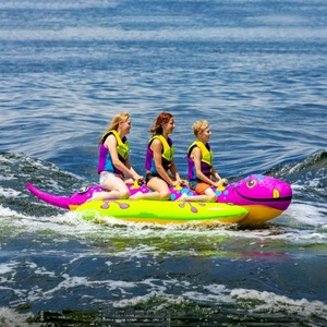 PVC Inflatable Salamander <b>Towable</b> Tube Floating Boat 132*48 Inch for 1-3 Riders for Summer Pool Beach Sea Surfing Fun - Product Image 6