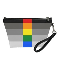 Pochette de maquillage de voyage personnalisée, hétéroflexible, imprimée UV arc-en-ciel, pour voyages à l'étranger, organisation de la coiffeuse et articles en vrac