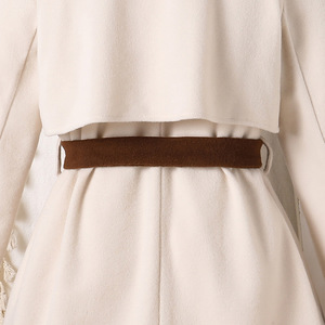 <span class=keywords><strong>Manteau</strong></span> en laine mélangée à manches longues avec ceinture à la taille et boutons latéraux, nouvelle collection automne-hiver pour les grands enfants - Product Image 6
