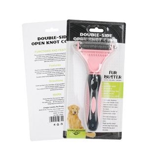 Manufacturer Wholesale <b>Pet</b> Deshedding <b>Brush</b> Custom Logo Hair Cutting Double Sided Dogs Grooming Tool Comb - Product Image 6