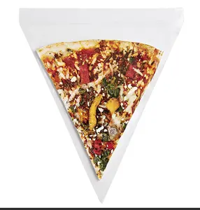 Bolsas de embalaje de grado alimenticio con logotipo personalizado, bolsas de plástico para guardar pizza de tamaño personalizado, bolsas para rebanadas de pizza