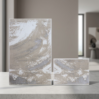 Ensemble de tapis de bain Lessie Luxury Ecru Beige Argent en coton recyclé teint en fil jacquard tissé 40x60 cm + 60x100 cm pour usage domestique fabriqué en Turquie