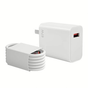 อะแดปเตอร์ชาร์จเร็วรุ่นใหม่ 67W สายถ่ายโอนข้อมูลความเร็วสูง Type C สาย USB-C อะแดปเตอร์จ่ายไฟ 67W - Product Image 1