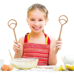 Batteur à pâte en bois à 2 trous, mélangeur manuel pour gâteaux et pâtisseries, outil de cuisine pour la pâtisserie - Product Image 4