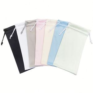 Sacs à cordon en microfibre pour lunettes 9x18cm, pochette longue pour lunettes de soleil, étui souple pour lunettes de soleil, sac de rangement pour lunettes, étui à lunettes - Product Image 1