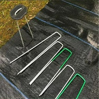 Peint galvanisé vert couleur 6 "paysage agrafe/herbe gazon agrafe métal jardin U broches