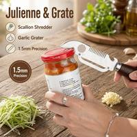 Groenteschiller Roestvrijstalen aardappelschiller Julienne-snijder Fruitschiller Multifunctioneel voedselgereedschap Comfortabel houten handvat