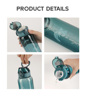 Nouvelle bouteille d'eau sportive en plastique Tritan sans BPA de 750 ml pour enfants, colorée, avec couvercle, pour étudiants, vente en gros