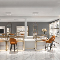 Vitrine de présentation de bijoux pour boutique de détail, avec tiroirs verrouillables
